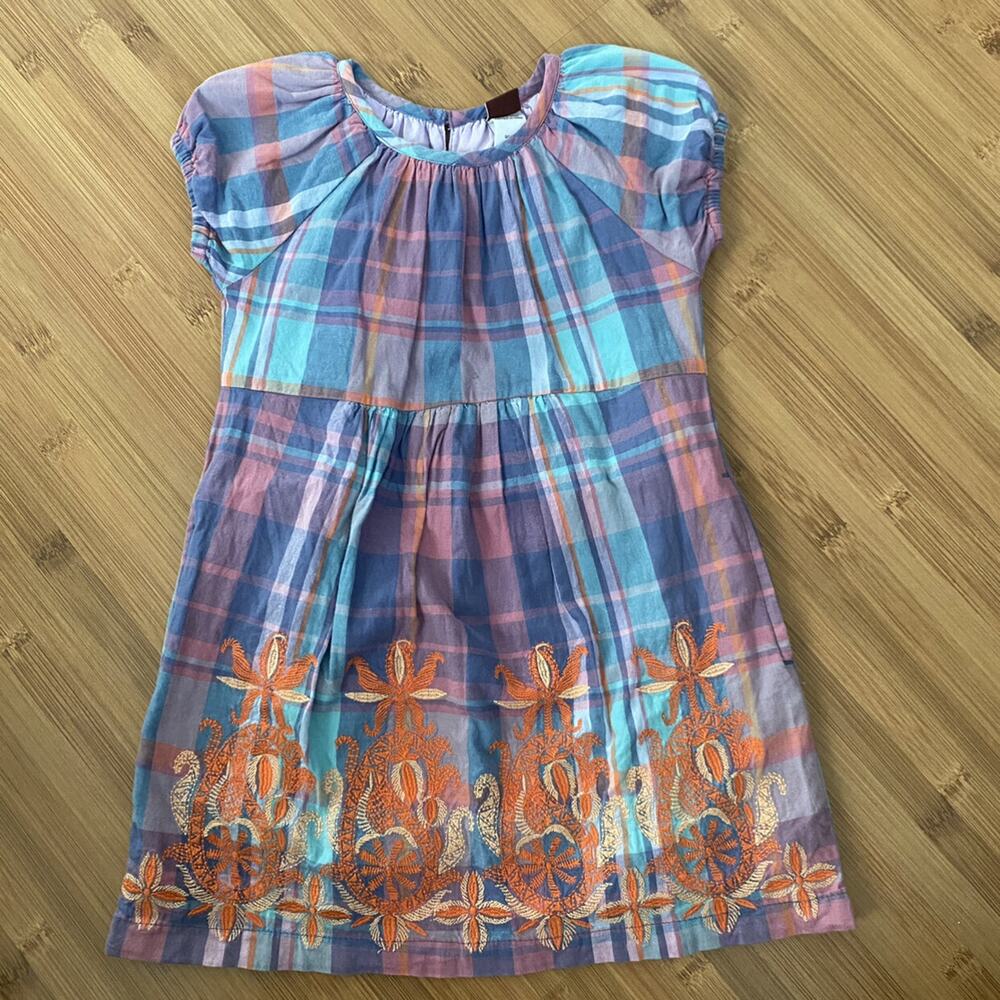 Tea Collection Mahamaya Plaid India 2 dress embroidery